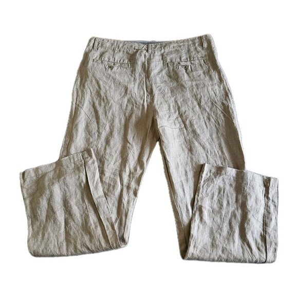 Linea Pants Mens 36R Beige Linen Pockets Classic Drawstrings Minimalist Preppy - Picture 13 of 15